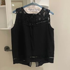 Nado Elegant Black Lace Trim Blouse 👵MT